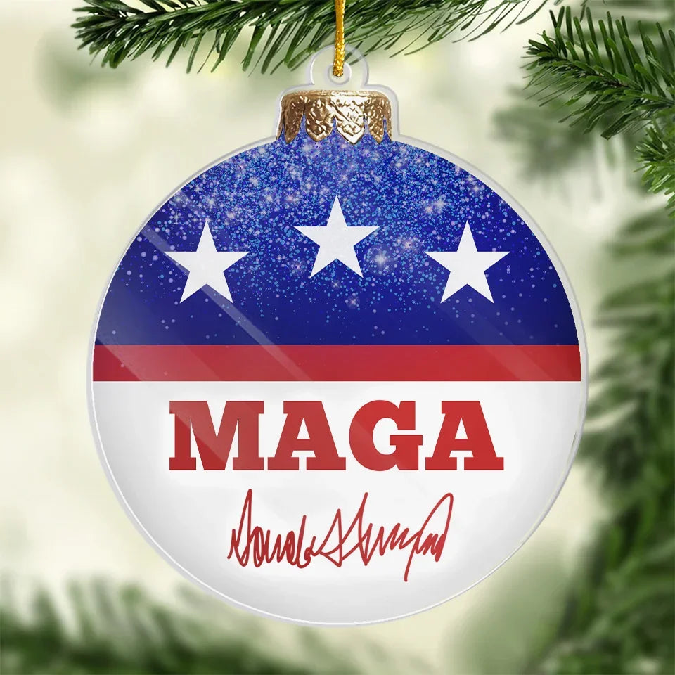 Donald Trump 2024 MAGA Ornament Pro Trump Ornaments For Xmas Tree Patriot Merch Donald Trump 2024 MAGA Ornament Pro Trump Ornaments For Xmas Tree Patriot Merch