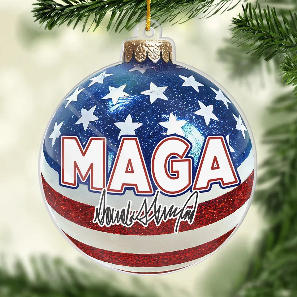 MAGA Ornament Donald Trump 2024 Ornaments For Christmas Tree Make America Great Again Merch MAGA Ornament Donald Trump 2024 Ornaments For Christmas Tree Make America Great Again Merch