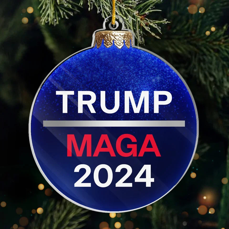 MAGA Trump 2024 Ornament Donald Trump For President Patriotic Christmas Ornaments Holiday Decor MAGA Trump 2024 Ornament Donald Trump For President Patriotic Christmas Ornaments Holiday Decor