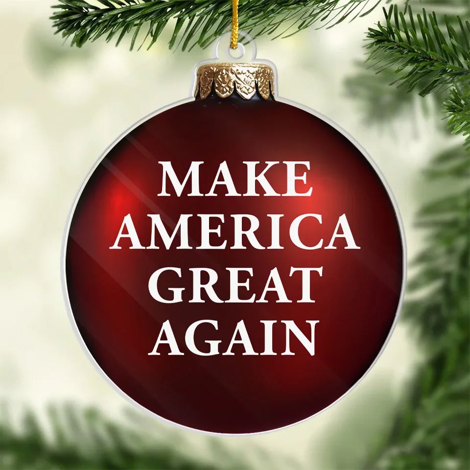 Make America Great Again Ornament Trump For President 2024 Christmas Ornaments MAGA Decor Make America Great Again Ornament Trump For President 2024 Christmas Ornaments MAGA Decor