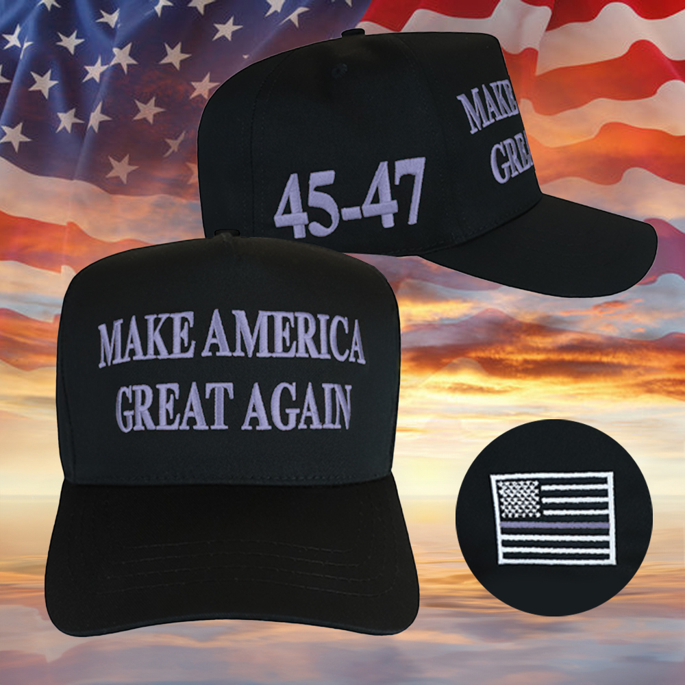 Thin Gray Line Dark Maga Hat Embroidered Black MAGA Hat Corrections For Trump 2024 Merch Thin Gray Line Dark Maga Hat Embroidered Black MAGA Hat Corrections For Trump 2024 Merch