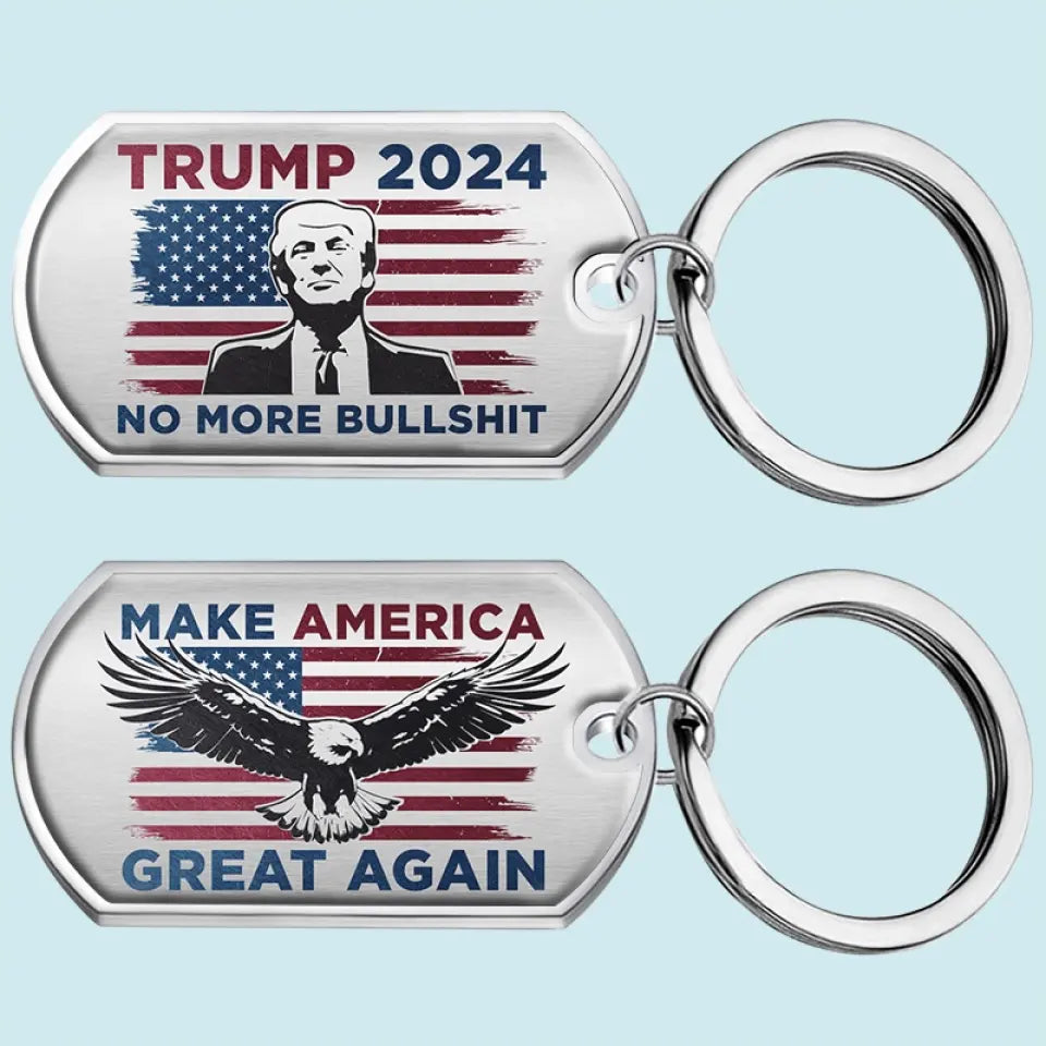 Trump 2024 No More Bullsht Keychain Make America Great Again Keychain MAGA Gifts Trump 2024 No More Bullsht Keychain Make America Great Again Keychain MAGA Gifts