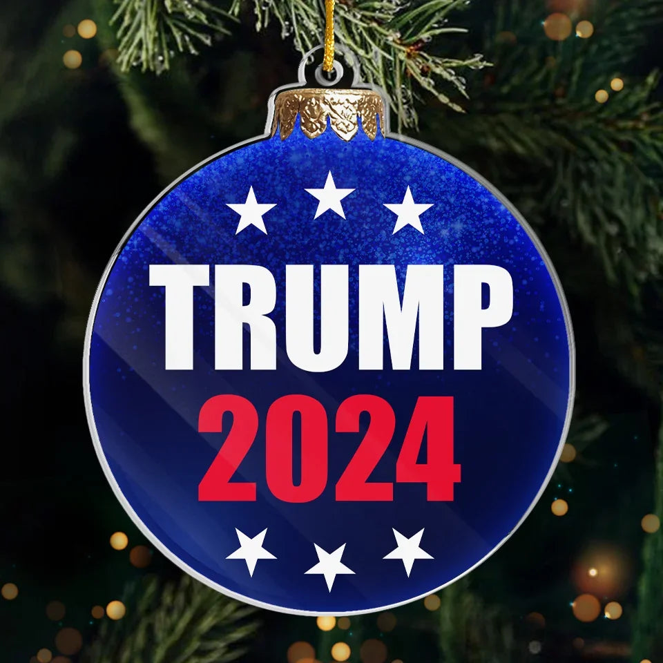 Trump 2024 Ornament Vote For Donald Trump Patriotic Christmas Ornaments MAGA Gifts Trump 2024 Ornament Vote For Donald Trump Patriotic Christmas Ornaments MAGA Gifts