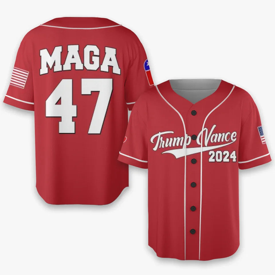 Trump Vance 2024 Baseball Jersey 47th President Donald Trump MAGA Jersey Gifts For Husband Trump Vance 2024 Baseball Jersey 47th President Donald Trump MAGA Jersey Gifts For Husband