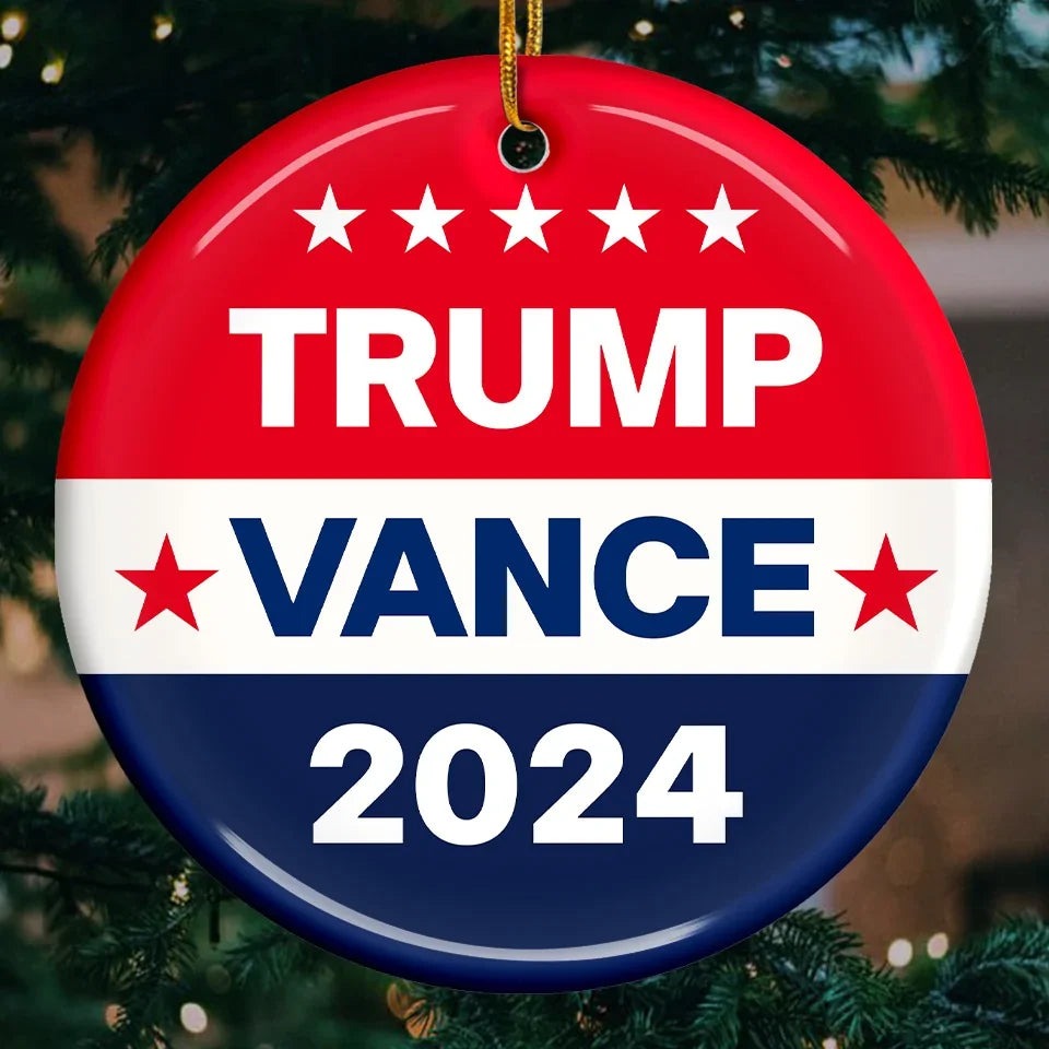 Trump Vance 2024 Christmas Ornament Donald Trump Campaign Merch MAGA Ornament Trump Vance 2024 Christmas Ornament Donald Trump Campaign Merch MAGA Ornament